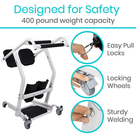 Vive Stand Assist Lift Standing Transfer Device for Home Care Use